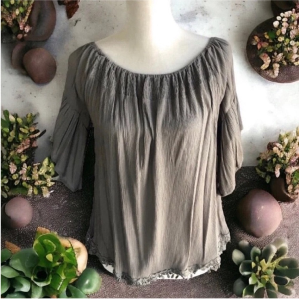 Charlotte Russe Taupe Colored Blouse